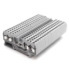 Lot of 20 Wago 280-833 4-Conductor Feed Through Terminal Block 800V 20A DIN Rail