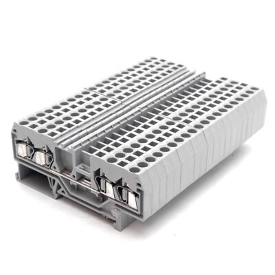 Lot of 20 Wago 280-833 4-Conductor Feed Through Terminal Block 800V 20A DIN Rail