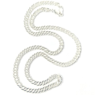 Silber Panzerkette 22 cm Herren 925 Sterling 24 g 5,5 mm breit