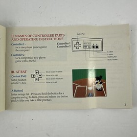 RBI Baseball Tengen Authentic NES Nintendo Manual Instruction Booklet MLB