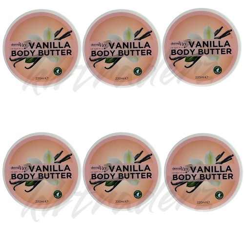 BODY BUTTER Vanilla Coconut Cocoa Body Moisturiser Vegan V10 220ml Pack of 6 - Picture 6 of 25