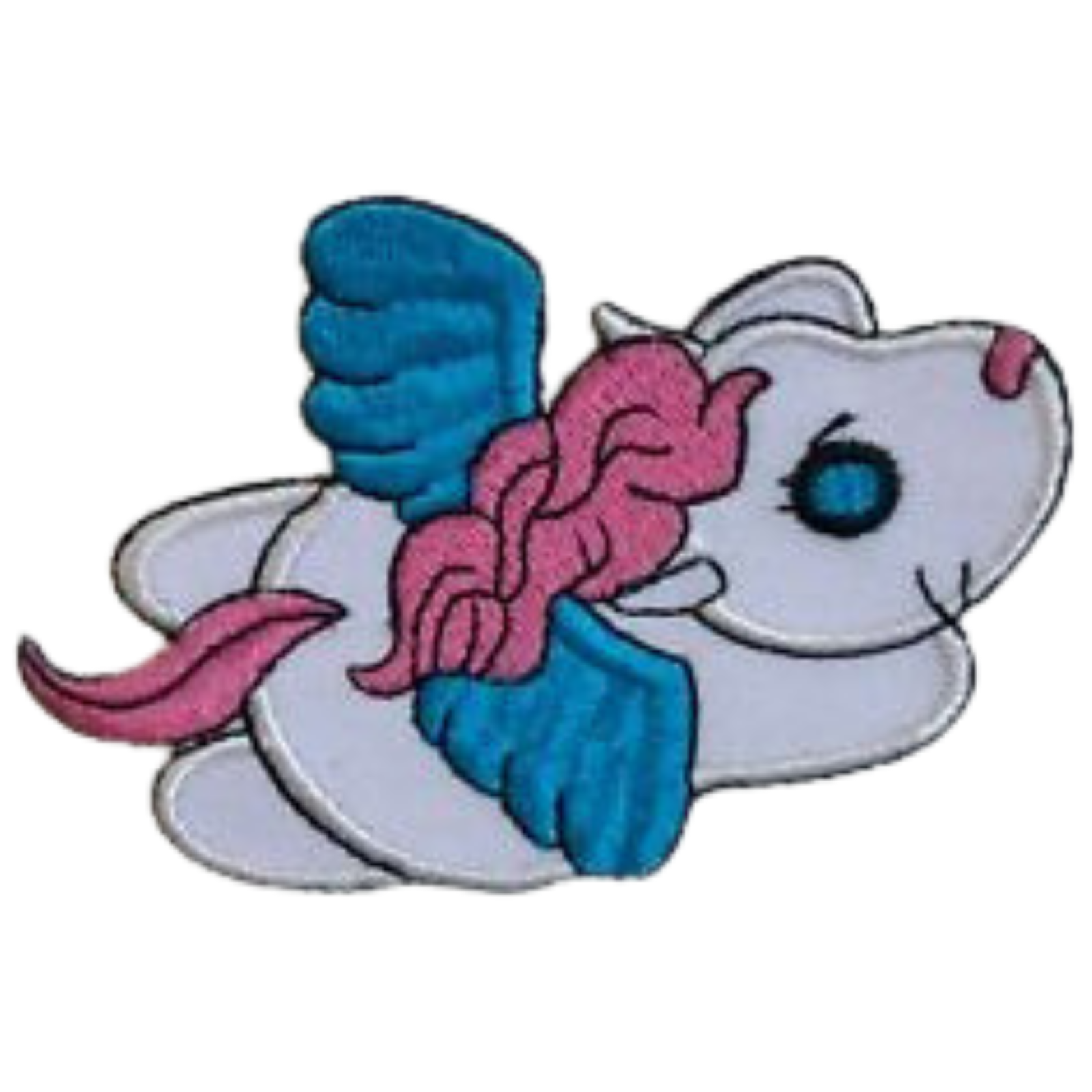 Cute White Unicorn Embroidery Patch Iron On or Sew for Jackets Clothes