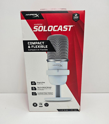 HyperX SLC001 Solocast White Cardiod Condenser Hi-Res Microphone 519T2AA