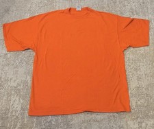Vintage 90's Pluma T-Shirt 2XL XXL Heavyweight Cotton Orange USA Made K16