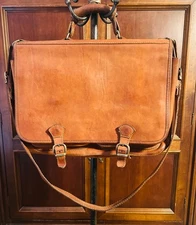 Vintage I MEDICI Firenze Brown Genuine Leather Briefcase Bag Made in Italy