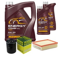 Motor-ÖL 7L Mannol 5W-30 Combi LL+MANN-FILTER Filterpaket Filterpaket