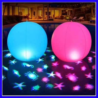 Dynamic Color-Changing Floating Pool Balls - 15'' Inflatable Solar Lights Set