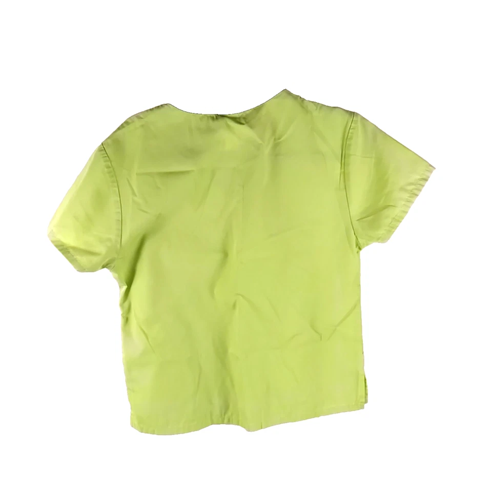 Blusa Médica Cherokss Work Wear para Mujer Talla Pequeña Verde Lima Brillante Negra Foto 2 de 4