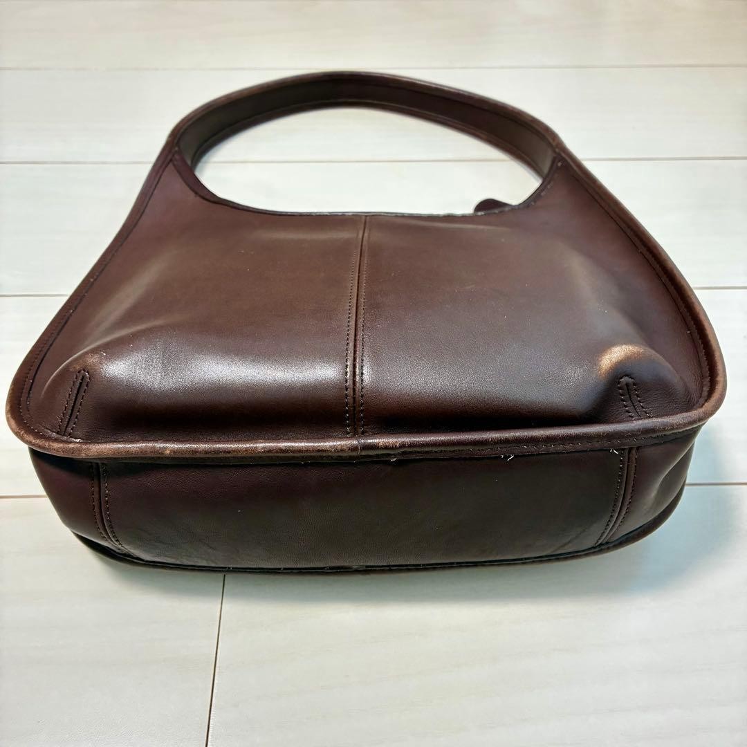 Auth COACH Ergo Shoulder Bag Brown Leather Made in USA 9033