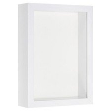 6x8 Shadow Box Frame Wood Dried Flower Photo Frame Floating Photo Frame White