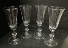 A Set Of Four  French "ARC" Glasses. A Flared Trumpet -Shape & Distinctive Stem