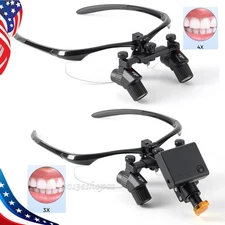 4x Dental Medical LED Headlight Headband 3x Binocular Loupes Surgical HeadLight