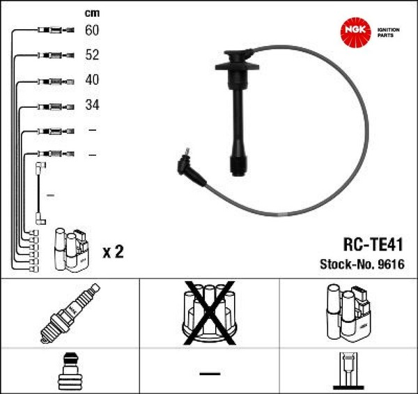 NGK 9616 ZüNdleitungssatz ZüNdkabelsatz ZüNdkabel FüR Toyota-image