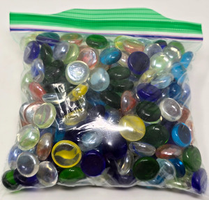 2.5 LBS MIXED FLAT GLASS MARBLES ACCENT GEMS VASE FILLERS, MOSAIC World of Color