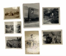 WWII US Army Photo Lot Thompson Gun Inscribed Portrait Camp Meade 1939 Train