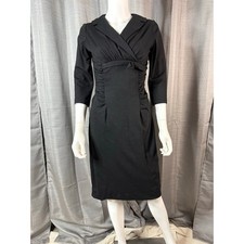 Vintage Black Wool Wiggle Dress AS IS
