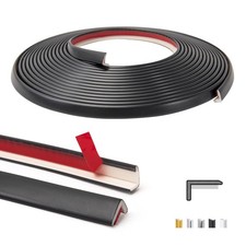 Art3d 20ft Outside Vinyl Corner Trim Peel and Stick for 20 feet, Black
