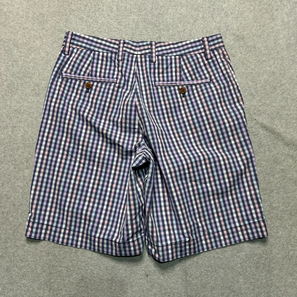 Pantalones Cortos Vineyard Vines Para Hombre 30 Breaker 8" Cuadros Colorido Azul Rosa Púrpura Informales Foto 2 de 4
