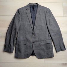 J Crew Ludlow Blazer Sport Coat Mens 40R Linen Wool Blend Gray Suit Jacket