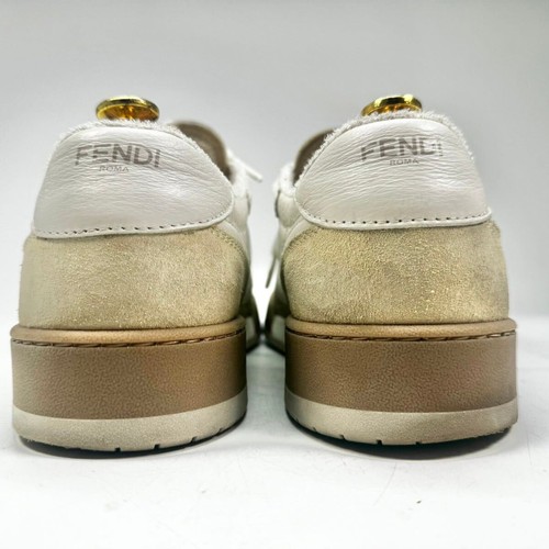 Fendi Men’s Suede Sneakers 8 US/26cm White Casual - Picture 5 of 8