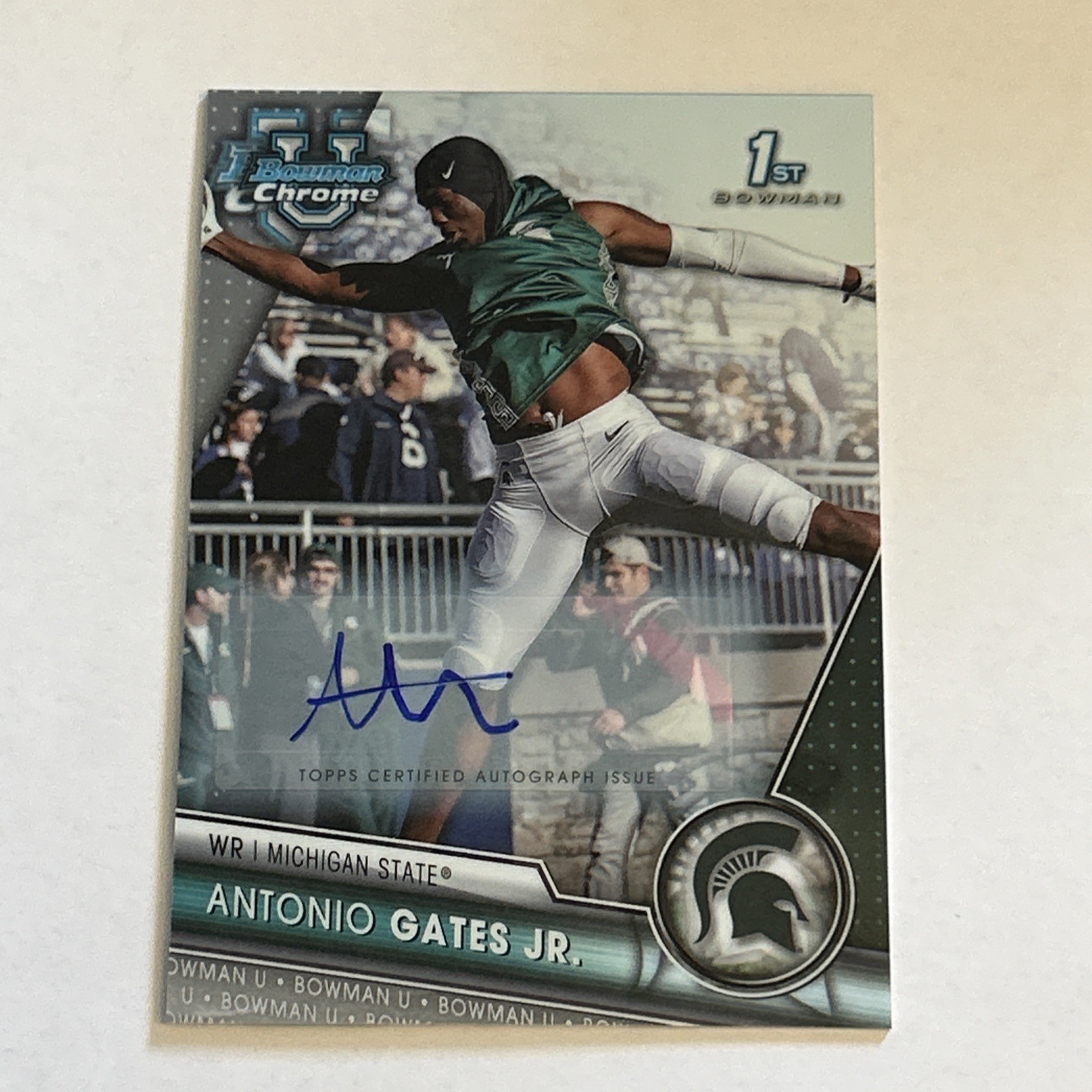 Antonio Gates Jr.  Autograph 2023 Bowman University Chrome #174 1st Bowman