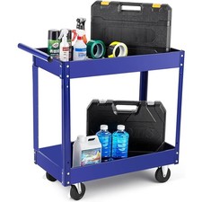 2-st&ouml;ckiger Heavy-Duty Metall Utility Cart mit R&auml;dern 330 Lbs Stahl Rolling Tool