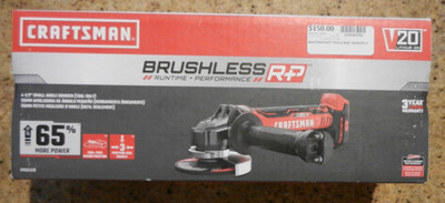 Craftsman 4-1/2'' Small Angle Grinder 20V Brushless