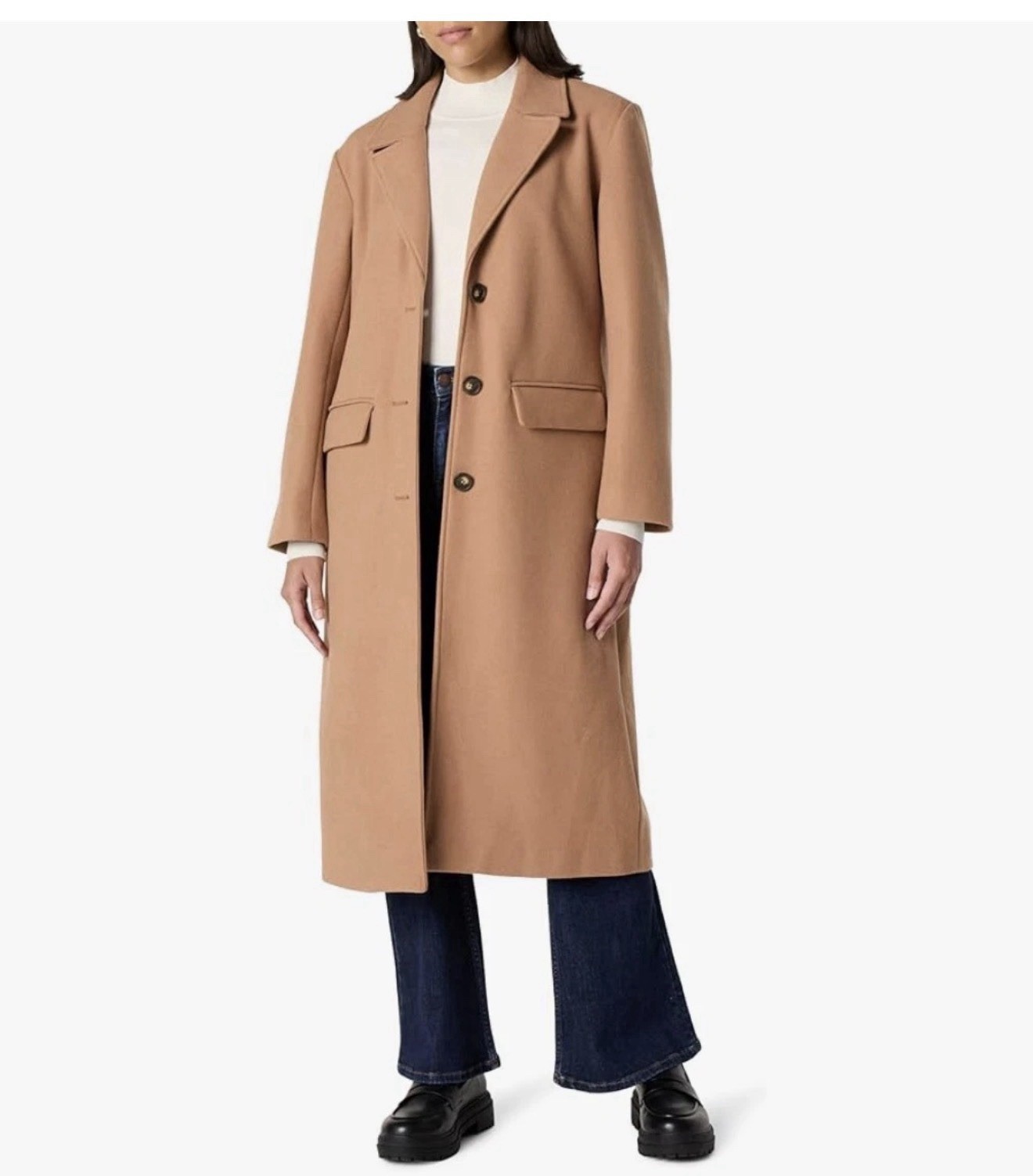 The Drop Women's Liam Loose Overcoat Adobe Size Medium NEW Camel Color