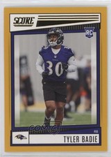2022 Score Rookies Gold Tyler Badie #342 0y59