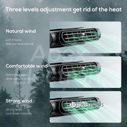 Mini USB Car SUV Seat Back Cooling Fan Portable 3 Speed Headrest Silent Cooler - Picture 12 of 12