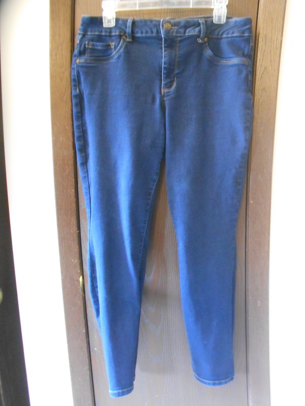 PLUS WOMEN'S A & I BLUE DARK WASH SKINNY LEG JEANS SIZE 16W