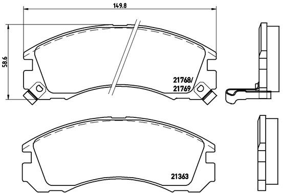 Front BREMBO P 54 017X Brake Pad Set, disc brake for CHANGFENG,CITROËN,MITSUBISH