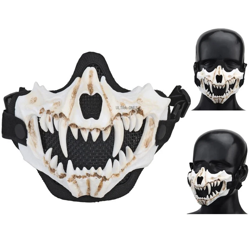 New Adjustable Foldable Metal Mesh Tactical Airsoft Half Face Mask for Wargame - Image 2 of 4