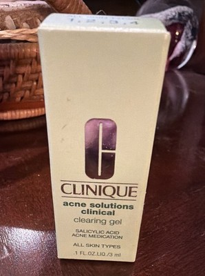 CLINIQUE BLEMISH ACNE SOLUTIONS CLEARING GEL .1 OZ (3 ML) ALL SKINS NEW IN BOX !