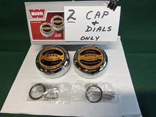 WARN 20990 Premium Manual Locking Hub CAPS+DIALS Only (2) dana 44, 10 bolt, NEW