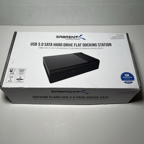 Sabrent EC-DFLT USB 3.0 to SATA External Hard Drive Lay-flat Docking Station - Photo 2/7
