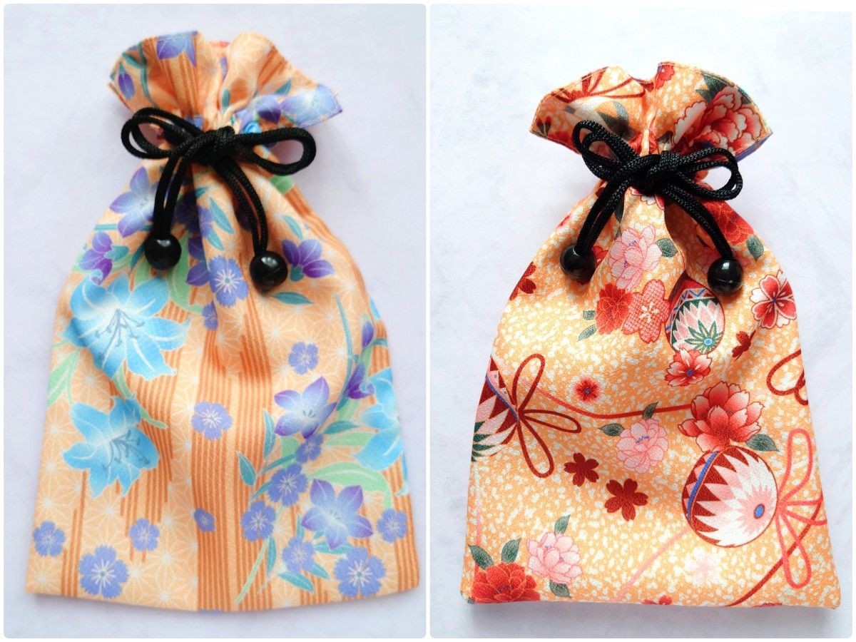 Japanese pattern drawstring purse ② - image 2
