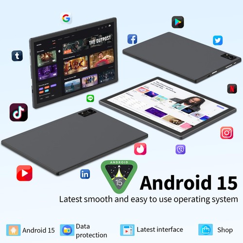 Android 15 Tablet with Keyboard, 16GB(8+8)RAM+256 Storage(Expand to 2TB), 800... - Picture 5 of 7