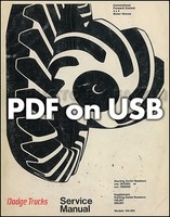1969-1971 Dodge Truck Werkstatt-Handbuch USB Power Wagon Pickup Reparatur