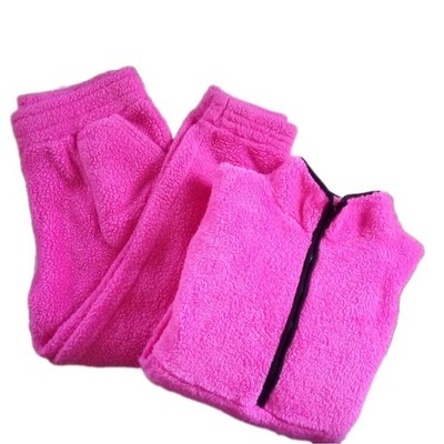 No Boundaries Junior Pink Fleece Jacket & Pants Set XL (15-17) Zipper Polyester