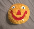 Vintage Eden Toys Plush Pumpkin Musical Toy Halloween Rattle Bell 1970's — photo 1