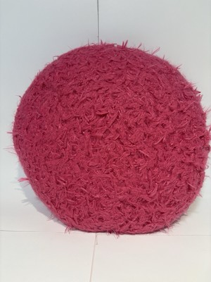 Home Decor Pink Circle Fluffy Pillow - Living Room - Bedroom