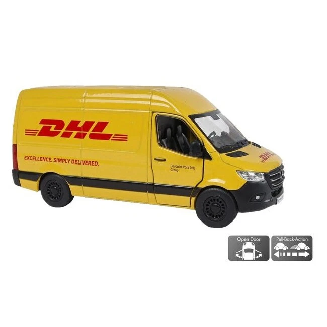 SIVA Mercedes-Benz Sprinter DHL 12,5cm 1:48 DIE CAST Metall Mercedes Transporter
