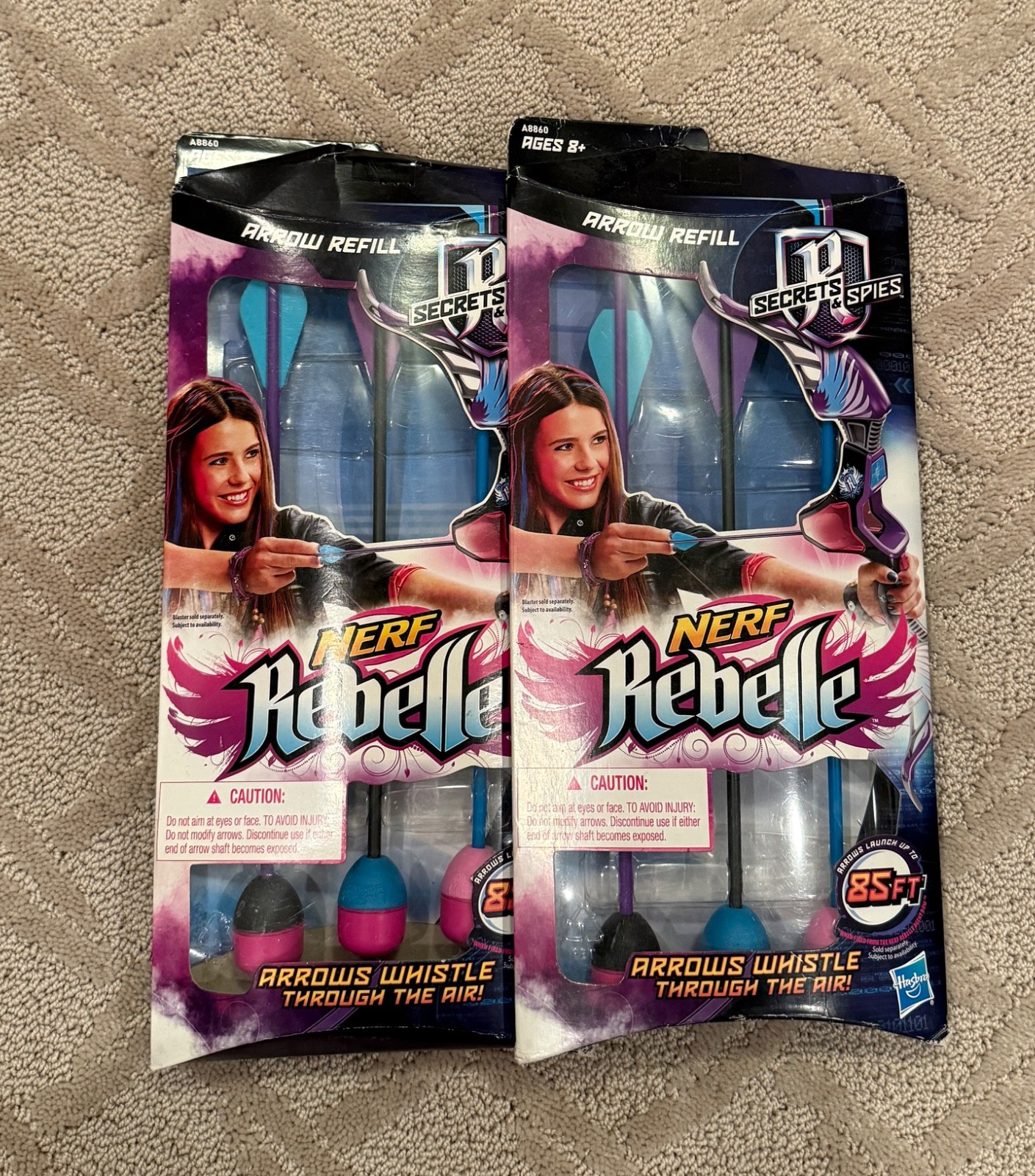 2 packages Nerf Rebelle Secrets & Spies Archery Bow Arrow Re