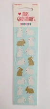 Vintage Mrs. Grossman's White & Brown Bunnies Scrapbooking Stickers Sealed