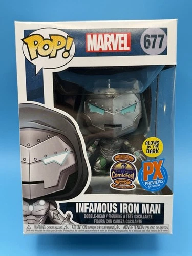 Funko POP! Marvel Infamous Iron Man # 677 GITD (2020) 🔥 Variante Doctor Doom 🔥