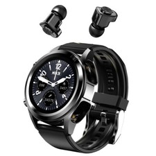 Round Touch Screen Smart Watch Music Stereo Wireless Headset For Android iOS