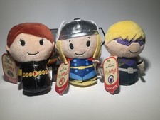 Hallmark Itty Bittys Hawkeye Thor Blackwidow Marvel 2016 Release NEW Plush Lot