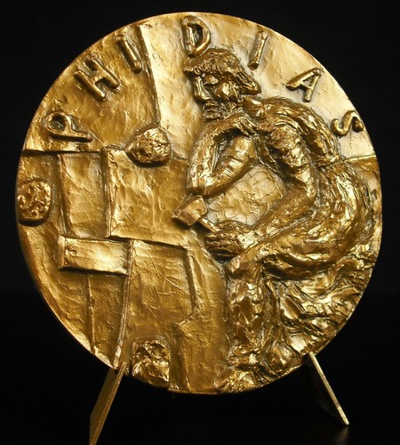 Medaille Phidias Bildhauer Classic Greek Charmidès Antiquariat Bella Raftopoulos - Bild 2 von 4