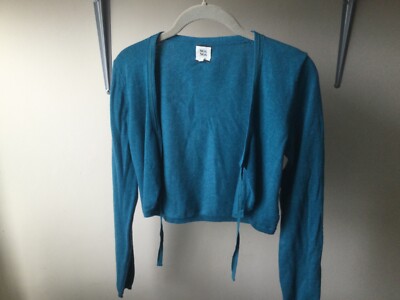 Noa Noa beautiful teal colour bolero shrug tie cardigan size M (fits size 8-10)